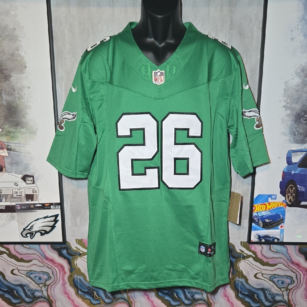 L Philadelphia Eagles #26 Barkley Kelly Green Alternate Game Day Fan Jersey